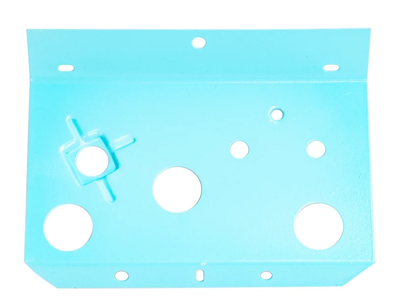 Fuel Oil Gauge Mount Plate - Blue - Front - 68-76 Chevy II Nova; 71-76 Ventura; 74 GTO
