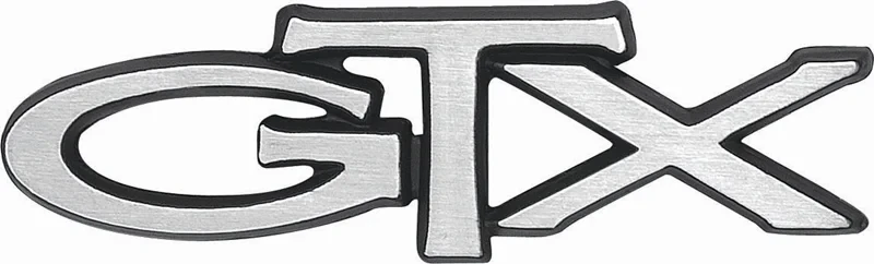 Trunk Lid & Rear Seat Emblem - GTX (Pin-on Style) - 67 GTX 70 GTX