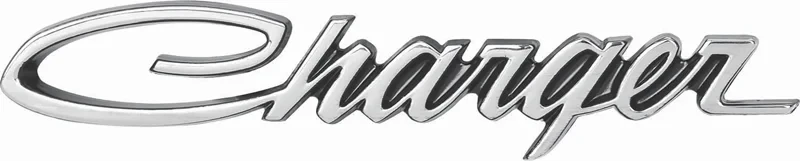 Headlamp Door/Grille Emblem - "Charger" Script - 69 Charger