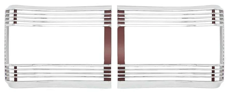 Tail Lamp Bezels with Red Inners - LH/RH Pair - 67 GTX Satellite