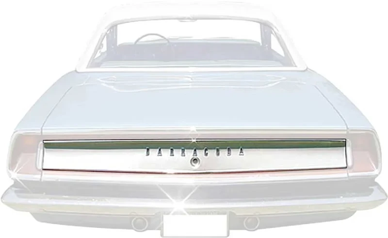 Trunk Trim Finish Panel - "BARRACUDA" Letters - 69 Barracuda