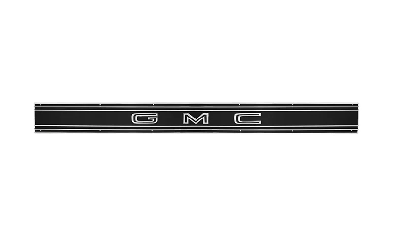 Tailgate Molding - Black with "GMC" Letters - 69-72 GMC Truck; 70-72 Jimmy