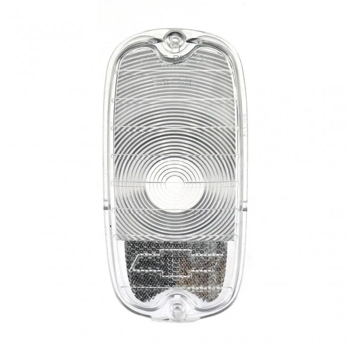 Tail Light Lens - Clear with Bowtie - LH or RH  - 60-66 Chevy CK Pickup Truck - Fleetside