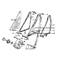 1965 Buick GS Vent Glass Components