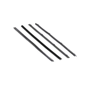 Rear Door Beltline Window Felts - Black - Inner & Outer - 67-72 Chevy GMC Suburban - Image 2 of 4