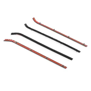 Front Door Beltline Window Felts - Inner & Outer - 4pcs - 60-63 Chevy GMC Truck - Image 3 of 4