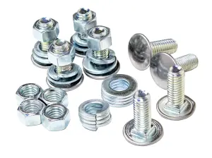 1975 Plymouth Duster Bumper Mounting Bolt Set - 32Pcs (Bolt, Flat &amp; Lock Washers, Nut) 8 Bolts