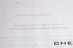 Trunk Trim Template Kit - 67 Chevy II Nova Hardtop - Image 1 of 2
