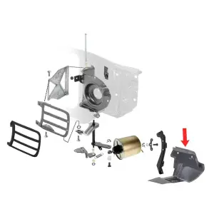 Headlamp Actuator Shield - RH - 69 Camaro Rally Sport - Image 7 of 7