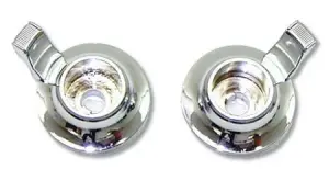 1968 Chevy Corvette Radio Knobs (2pcs) - Stereo Inner (Tone &amp; Fader) - 69-70 Nova Chevelle El Camino Camaro Impala; 68-69 Corvette