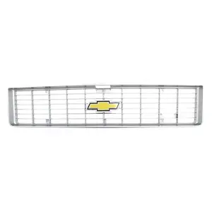 Premium Grille - OE Style with Foil Bowtie Emblem - Argent Gray - 73-74 Chevy CK Pickup Blazer Suburban - Image 1 of 4