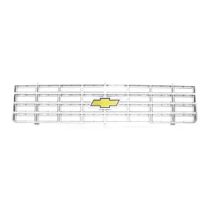 Premium Grille - OE Style with Foil Bowtie Emblem - Argent Gray - 75-76 Chevy CK Pickup Blazer Suburban - Image 1 of 4