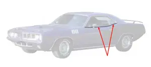 Door & Quarter Top Edge Molding Set (4pcs Anodized Aluminum) - 70-74 Plymouth Barracuda (Coupe) - Image 2 of 2