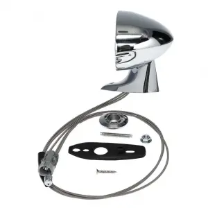 Outside Mirror - Sport Style - Chrome - Remote - LH - Dodge Plymouth 70-76 A Body - Image 2 of 3