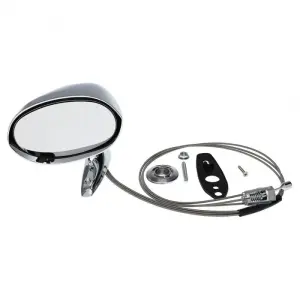 Outside Mirror - Sport Style - Chrome - Remote - LH - Dodge Plymouth 70-76 A Body - Image 1 of 3