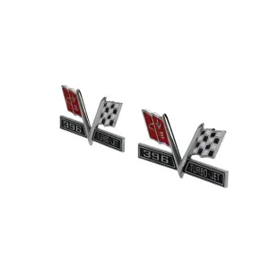 Fender Emblems - 396 Turbo-Jet Flag - 65-67 Camaro Chevelle - Image 2 of 4