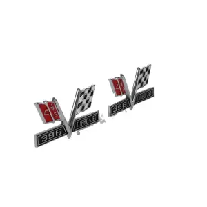 Fender Emblems - 396 Turbo-Jet Flag - 65-67 Camaro Chevelle - Image 4 of 4