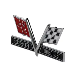 Fender Emblem - 396 Turbo-Jet Flag - 65-67 Camaro Chevelle El Camino - Image 2 of 3