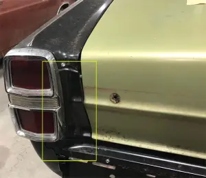 Quarter to Taillight Panel Filler Panel - LH - 66-67 Fairlane - Image 3 of 3