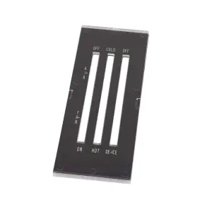 Dash Heater Control Lens with Backing Plate - without AC - 69 Camaro 69-70 Nova - Image 6 of 6