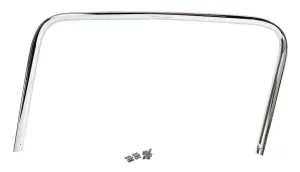 1959 GMC Suburban Door Glass Molding Trim Panel - Inner - Chrome - LH - 55-59 Chevy GMC Truck
