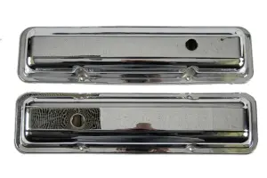 Valve Covers - Chrome - Pair - 68 Camaro Chevy II Nova Chevelle El Camino - Image 1 of 2