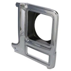 Headlamp Bezel - Round Headlamp - Chrome - Dark Gray Plastic - LH - 79-80 Chevy GMC Truck Blazer Jimmy Suburban - Image 2 of 6