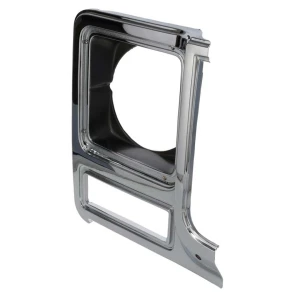Headlamp Bezel - Round Headlamp - Chrome - Dark Gray Plastic - RH - 79-80 Chevy GMC Truck Blazer Jimmy Suburban - Image 2 of 6
