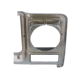 Headlamp Bezel - Round Headlamp - Chrome - Dark Gray Plastic - RH - 79-80 Chevy GMC Truck Blazer Jimmy Suburban - Image 4 of 6