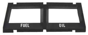 1976 Chevy Nova Console Gauge Fuel & Oil Bezel - 68-76 Chevy II Nova; 71-76 Ventura; 74 GTO