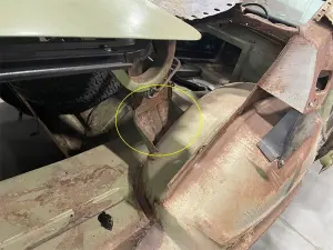 Inner Wheelhouse to Trunk Hinge Assembly Brace - LH - 66-67 Fairlane - Image 3 of 3