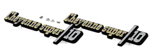 Front Fender Emblems - "Cheyenne Super 10" - LH/RH Pair - 73-76 Chevy C/K Pickup - Image 2 of 3