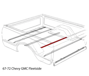 Bed Reinforcement Strip - 60-72 Chevy GMC C/K Stepside Pickup; 67-72 Chevy GMC Fleetside Pickup - Image 3 of 3
