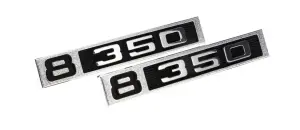 Front Fender Emblem - 8 350 - Pair - 69-72 Chevy C/K Pickup Blazer Suburban - Image 1 of 2