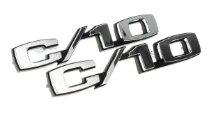 Front Fender Emblem - "C/10" - LH/RH Pair - 69-70 Chevy C10 Pickup Blazer Suburban - Image 1 of 2