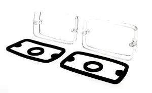 Park Lamp Lenses and Gaskets - Clear - LH/RH Pair - 70-72 Valiant Duster Scamp (except 71-72 Sharktooth Grille Style) - Image 2 of 2
