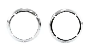 Headlight Bezels - Chrome - LH/RH Pair - 71-77 Bronco - Image 1 of 3