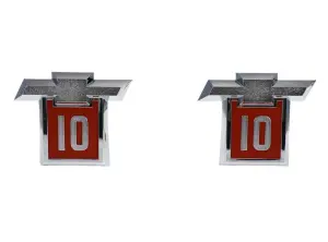 Front Fender Emblems - &quot10" w/ Hardware - Pair - 1964 Chevy C/K Pickup Truck Suburban - Image 1 of 3