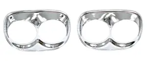 Headlamp Bezels - Chrome Steel - LH/RH Pair - 58-59 Chevy GMC Pickup - Image 3 of 3