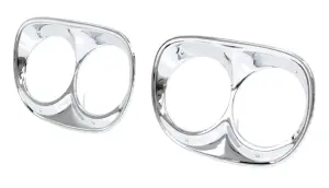 Headlamp Bezels - Chrome Steel - LH/RH Pair - 58-59 Chevy GMC Pickup - Image 2 of 3
