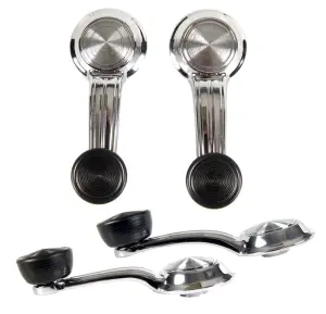 Window Crank Set - Front & Rear - (Black Knob) - 69 Camaro - Image 1 of 3