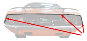 Trunk & Quarter Panel Molding Kit - 70-74 Barracuda - Image 2 of 2