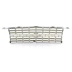 Premium Grille - OE Style with Emblem Mount - Chrome Dark Gray - Dual HL - 89-91 Chevy CK Truck Blazer Suburban - Image 4 of 5