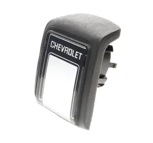 Horn Button - Black/Silver For Deluxe Steering Wheel - 78-91 Chevy C/K Pickup; 87-91 R/V Pickup Blazer Suburban - Image 2 of 3