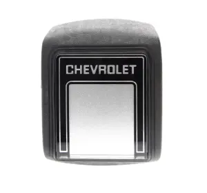 Horn Button - Black/Silver For Deluxe Steering Wheel - 78-91 Chevy C/K Pickup; 87-91 R/V Pickup Blazer Suburban - Image 1 of 3