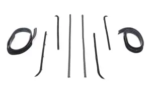 Front Door Window Channel Kit - with Black Bead Felts - 64-66 Chevy GMC CK Pickup Truck Suburban - Image 1 of 3