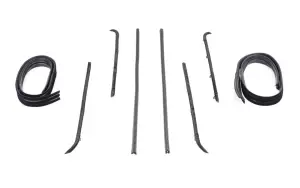Front Door Window Channel Kit - with Black Bead Felts - 64-66 Chevy GMC CK Pickup Truck Suburban - Image 2 of 3