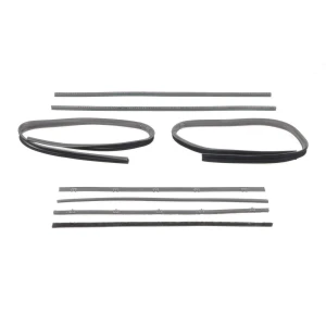 Front Door Window Channel Seal Kit - Felts/Channels/Div Bar - Black Bead - 67-72 Chevy GMC CK Pickup - Image 1 of 6