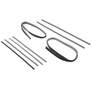Front Door Window Channel Seal Kit - Felts/Channels/Div Bar - Black Bead - 67-72 Chevy GMC CK Pickup - Image 2 of 6