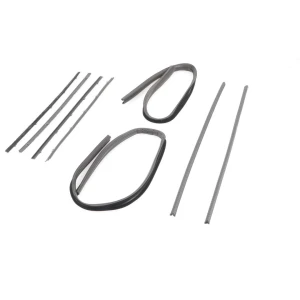 Front Door Window Channel Seal Kit - Felts/Channels/Div Bar - Black Bead - 67-72 Chevy GMC CK Pickup - Image 3 of 6